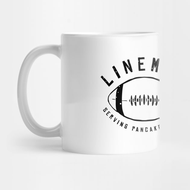 lineman serving pancakes daily american football player funny saying by A Comic Wizard